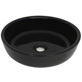 Basin Ceramic Round Black 42x12 cm