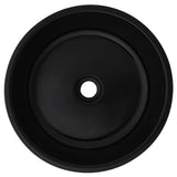 Basin Ceramic Round Black 42x12 cm