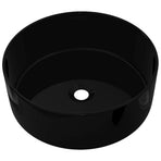Basin Ceramic Round Black 40x15 cm