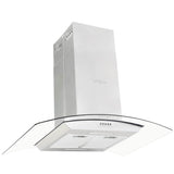 Island Range Hood 90 cm Stainless Steel 756 m³/h LED - Front View