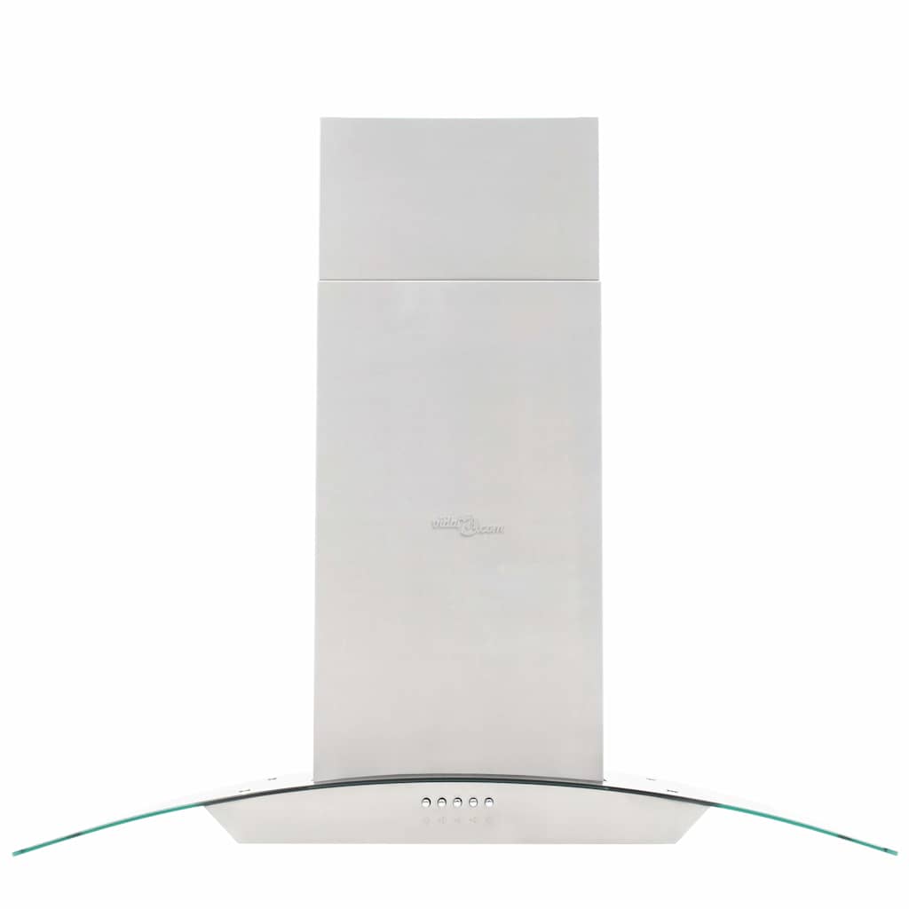 Island Range Hood 90 cm Stainless Steel 756 m³/h LED