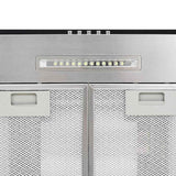 Island Range Hood 90 cm Stainless Steel 756 m³/h LED - Rear View