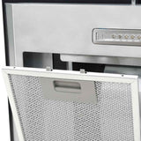 Island Range Hood 90 cm Stainless Steel 756 m³/h LED - Close-Up Angle