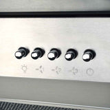 Island Range Hood 90 cm Stainless Steel 756 m³/h LED - Low Angle