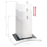 Wall Mounted Range Hood 60 cm Stainless Steel 756 m³/h LED - Side View