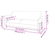 Convertible 2-Seater Sofa with Armrests Artificial Suede Brown