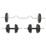 Barbell and Dumbbell Set 30 kg - Side View