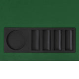 8-Player Folding Poker Tabletop 4 Fold Rectangular Green - Rear View