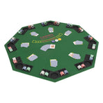 8-Player Folding Poker Tabletop 2 Fold Octagonal Green