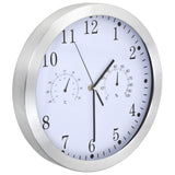 Wall Clock with Quartz Movement Hygrometer and Thermometer 30 cm White - Side View