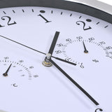 Wall Clock with Quartz Movement Hygrometer and Thermometer 30 cm White - Top-Down View