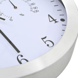 Wall Clock with Quartz Movement Hygrometer and Thermometer 30 cm White - 45-Degree Angle