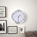 Wall Clock with Quartz Movement Hygrometer and Thermometer 30 cm White