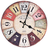 Vintage Wall Clock Colourful 30 cm - Front View