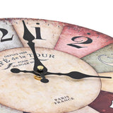 Vintage Wall Clock Colourful 30 cm - Top-Down View