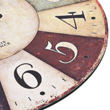 Vintage Wall Clock Colourful 30 cm - 45-Degree Angle