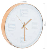 Wall Clock Copper Look 30 cm - Rear View