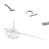 3D Wall Clock Modern Design 100 cm XXL Silver - 45-Degree Angle