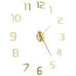3D Wall Clock Modern Design 100 cm XXL Gold