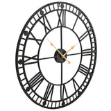 Vintage Wall Clock with Quartz Movement Metal 60 cm XXL - Side View