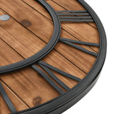 Vintage Wall Clock with Quartz Movement Wood and Metal 60 cm XXL - 45-Degree Angle