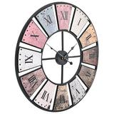 Vintage Wall Clock with Quartz Movement 60 cm XXL - Side View