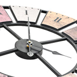 Vintage Wall Clock with Quartz Movement 60 cm XXL - Top-Down View