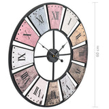 Vintage Wall Clock with Quartz Movement 60 cm XXL - Rear View