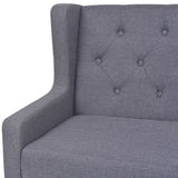 Sofa Set 2 Pieces Fabric Grey - Low Angle