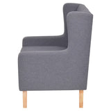 Sofa Set 2 Pieces Fabric Grey - Close-Up Angle