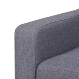 Sofa Set 2 Pieces Fabric Grey - Extra Image