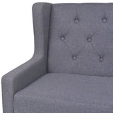 Sofa Set 2 Pieces Fabric Grey - Low Angle