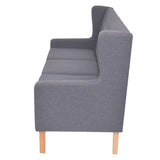 Sofa Set 3 Pieces Fabric Grey - Top-Down View