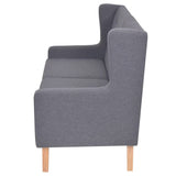 Sofa Set 3 Pieces Fabric Grey - Close-Up Angle