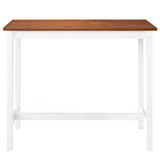 Bar Table Solid Wood 108x60x91 cm - Front View