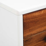 TV Cabinet Solid Acacia Wood 120x35x45 cm - Close-Up Angle
