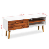 TV Cabinet Solid Acacia Wood 120x35x45 cm - Extra Image