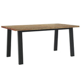 Dining Table Solid Acacia Wood 170x90x75 cm - Front View