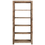 5-Tier Bookcase 80x30x180 cm Solid Acacia Wood - Front View