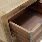 Nightstand with Drawer 40x30x48 cm Solid Acacia Wood - 45-Degree Angle