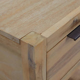 Nightstand with Drawer 40x30x48 cm Solid Acacia Wood - Rear View
