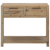 Console Table 82x33x73 Cm Solid Acacia Wood - Side View