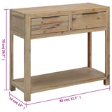 Console Table 82x33x73 Cm Solid Acacia Wood