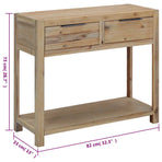 Console Table 82x33x73 Cm Solid Acacia Wood