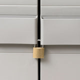Garden Storage Cabinet with 4 Shelves Black and Grey
