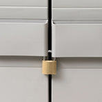 Garden Storage Cabinet with 4 Shelves Black and Grey