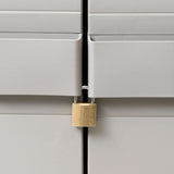 Garden Storage Cabinet with 4 Shelves Black and Grey - Rear View