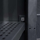 Garden Storage Cabinet with 3 Shelves Black - 45-Degree Angle