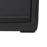 Garden Storage Cabinet with 3 Shelves Black - Low Angle