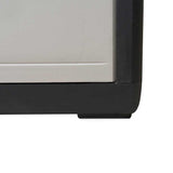 Garden Storage Cabinet with 3 Shelves Black and Grey